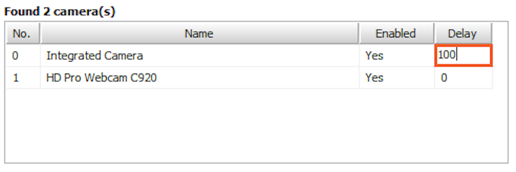 Specify the delay
