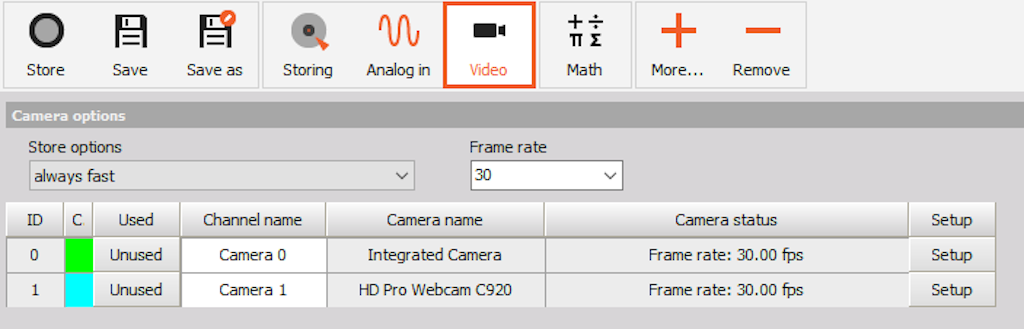 Video tab