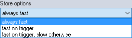 Store options Store options