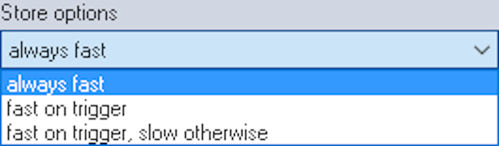 Store options