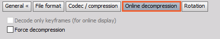 Online decompression Online decompression