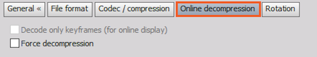 Online decompression
