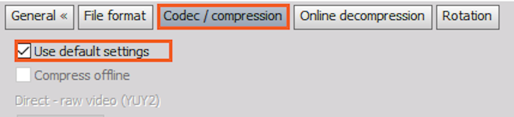 Use default compression settings
