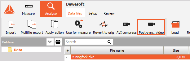 Post synchronization of the data file Post synchronization of the data file