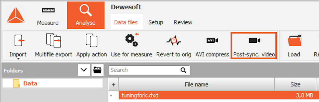 Post synchronization of the data file