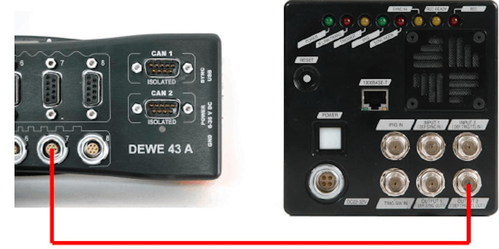 Photron camera connection detail