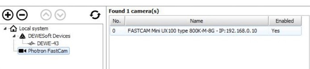 Camera successfully found
