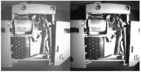 Right picture shows better visibility after calibration in comparison to the first one Right picture shows better visibility after calibration in comparison to the first one