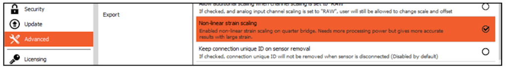 Advanced settings