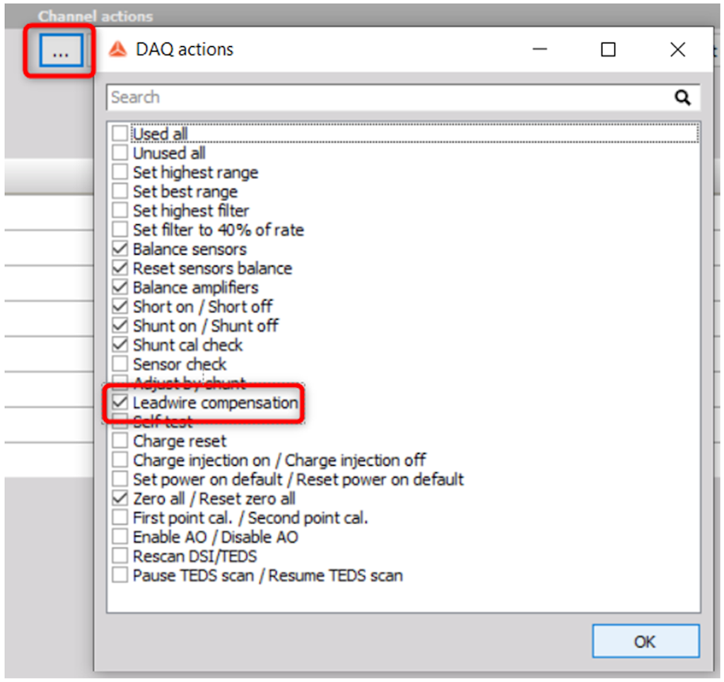 DAQ actions
