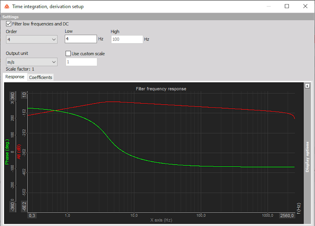 Velocity filter
