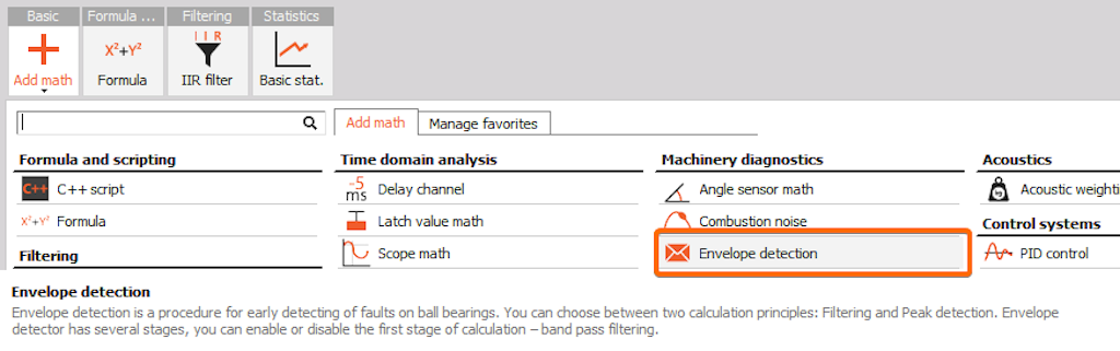 Adding a new Envelope detection math