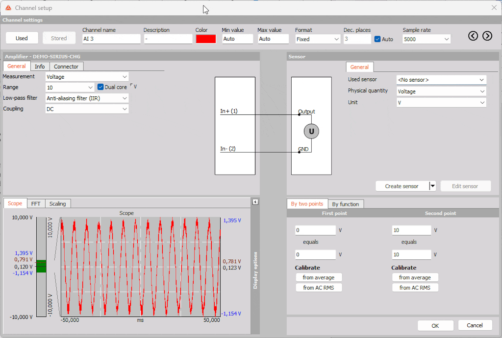 Sensor creation in channel setup Sensor creation in channel setup