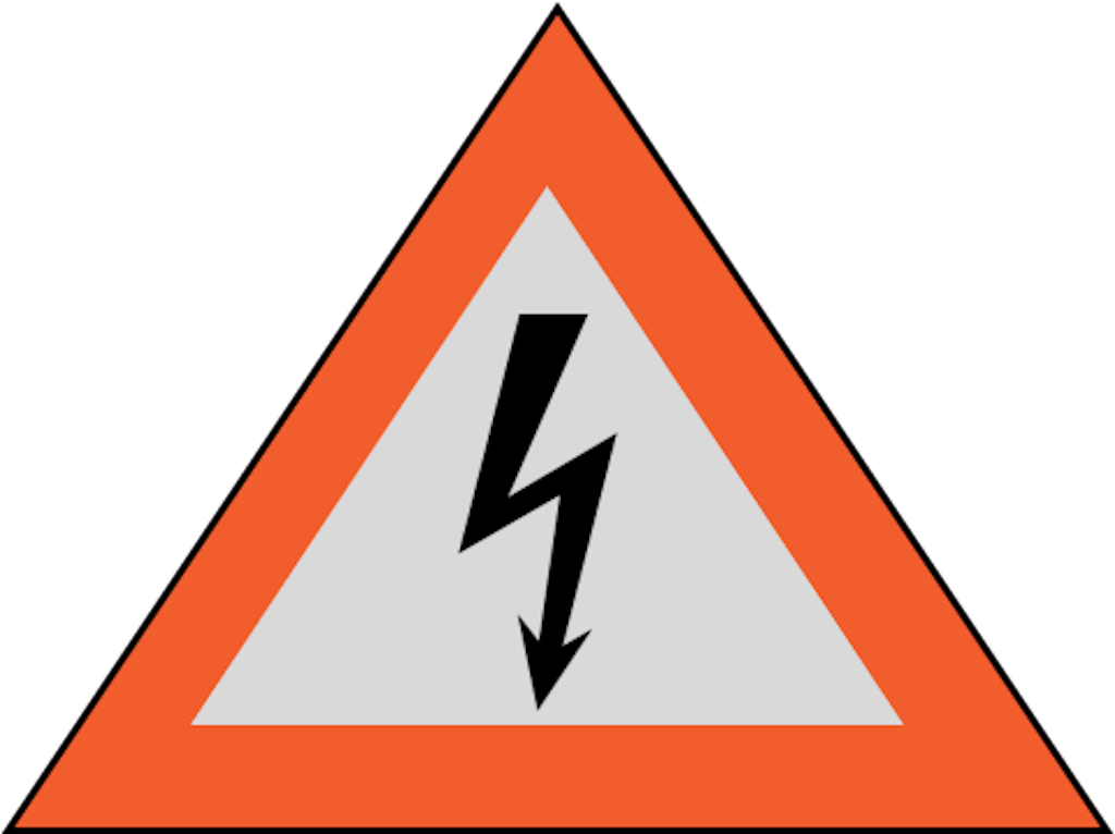 High voltage sign