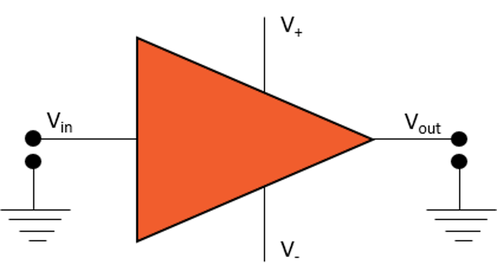 Schematic illustration of a single ended amplifier