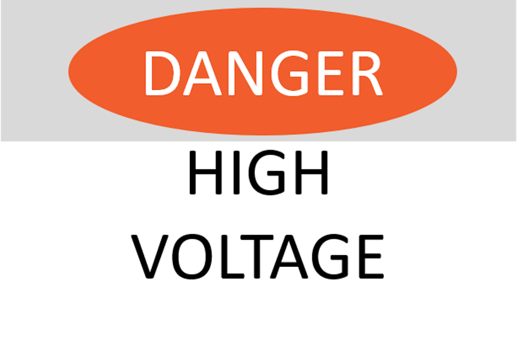 High voltage warning