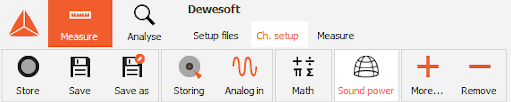 Sound power is now located in a Channel setup