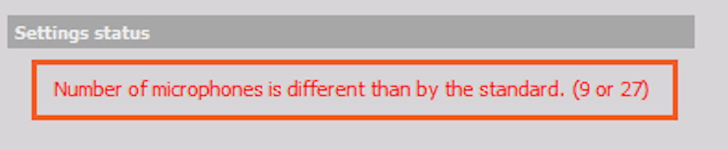 Standard related warning