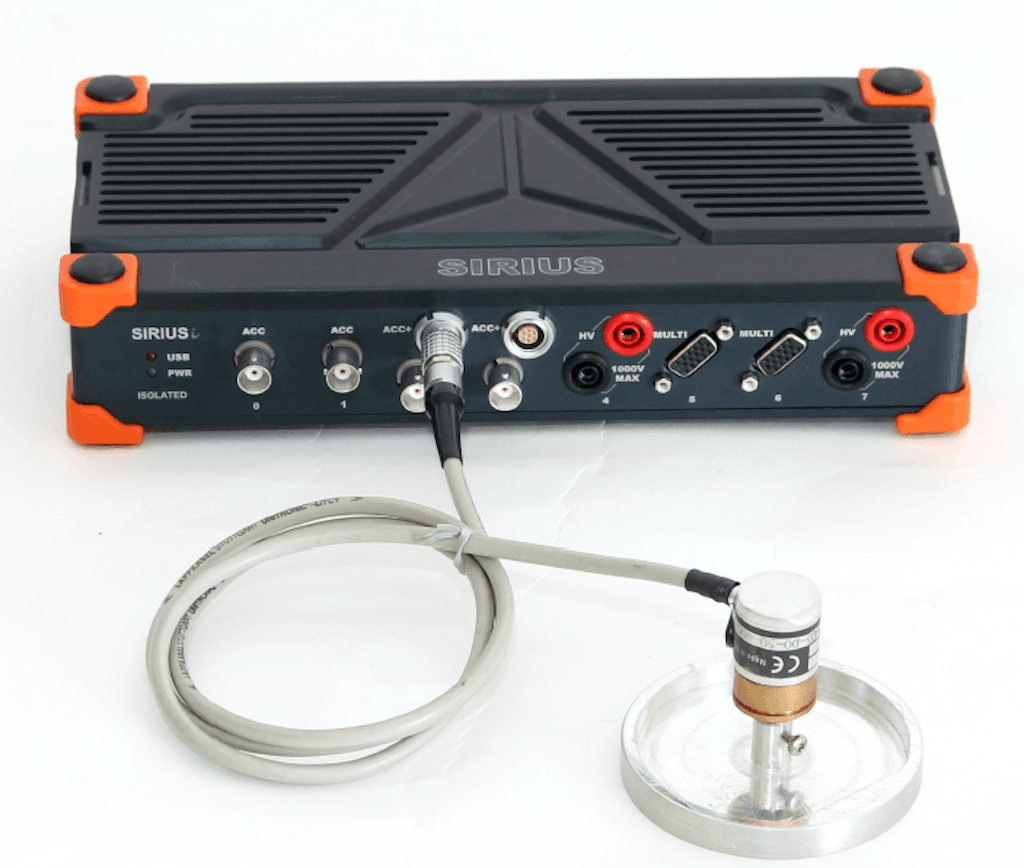 Encoder connected to Dewesoft Sirius device