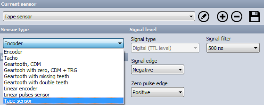 Adding a new sensor in Counter sensor editor