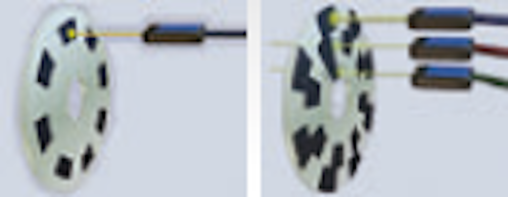 Encoder with one and three signal tracks
