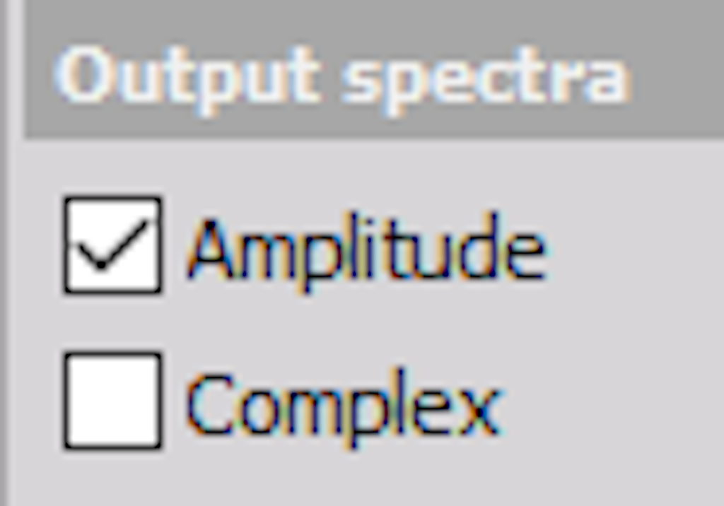 Amplitude and Complex output channels