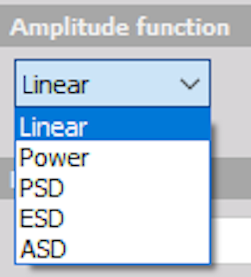 Options for amplitude functions
