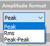 Options for Amplitude formats Options for Amplitude formats
