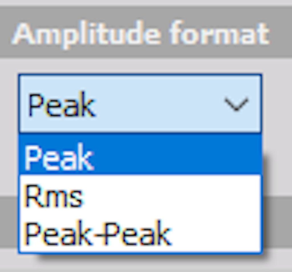 Options for Amplitude formats