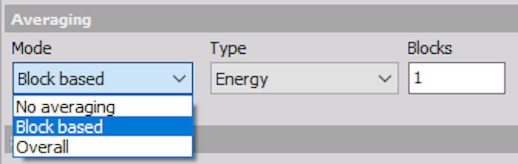 Options for FFT spectral averaging