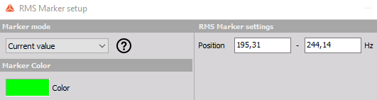 RMS marker setup RMS marker setup