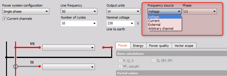 Frequency source in the power module Frequency source in the power module