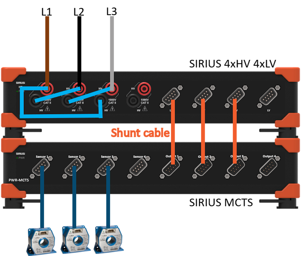 3-Phase delta measurement hardware setup