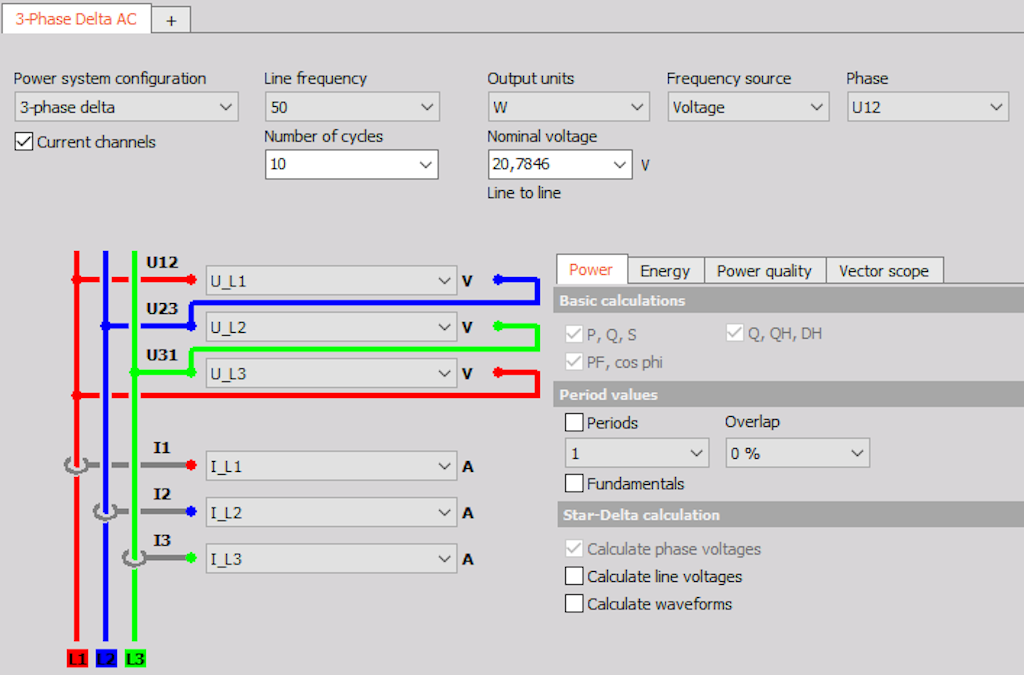 3-Phase delta power module setup