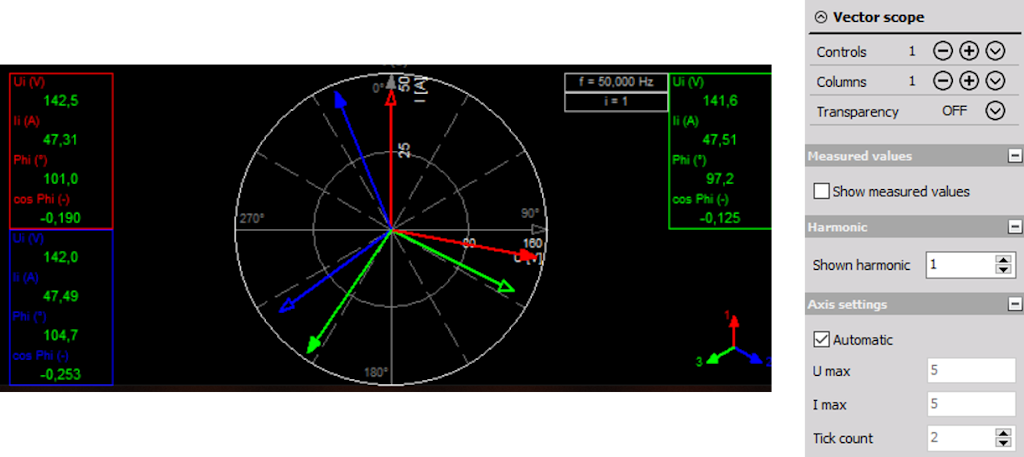 Vectorscope settings Vectorscope settings