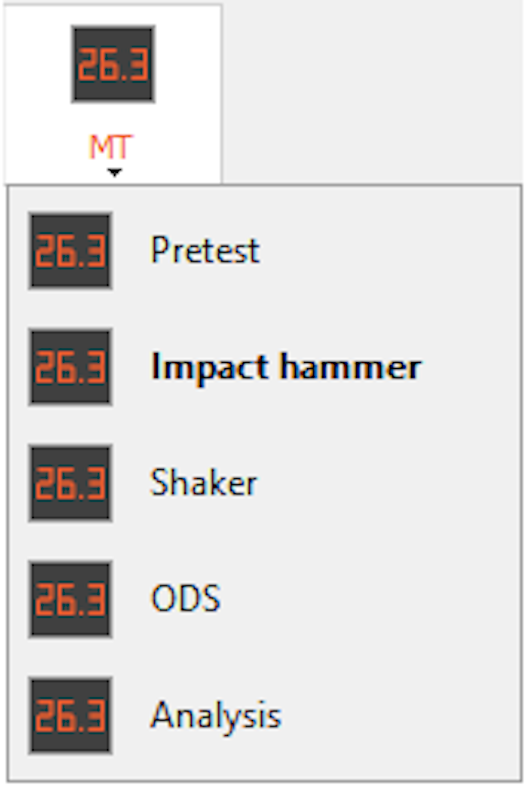Automatic generated Modal Test displays