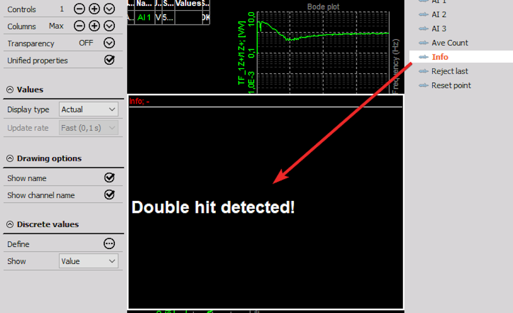Double hit warning