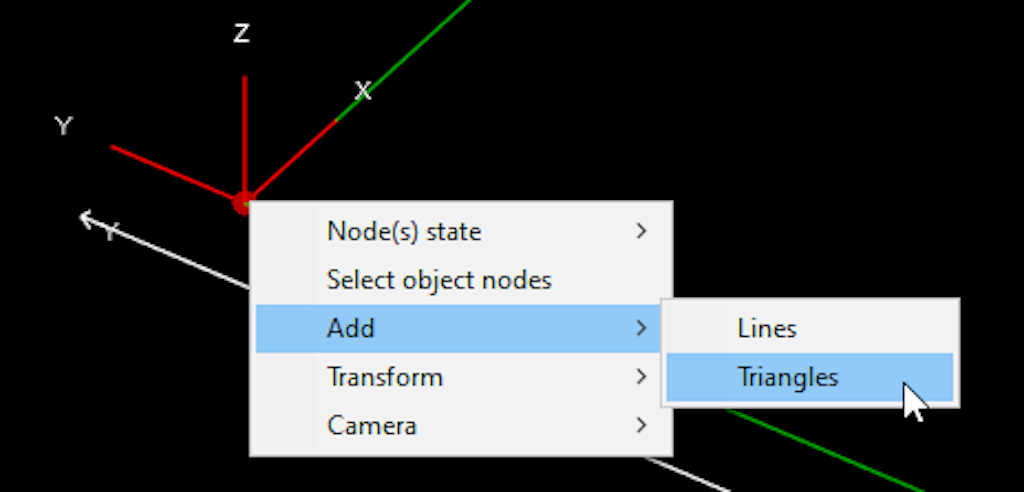 Adding surfaces between node points