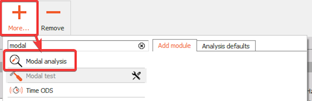 Adding Modal Analysis to the current setup