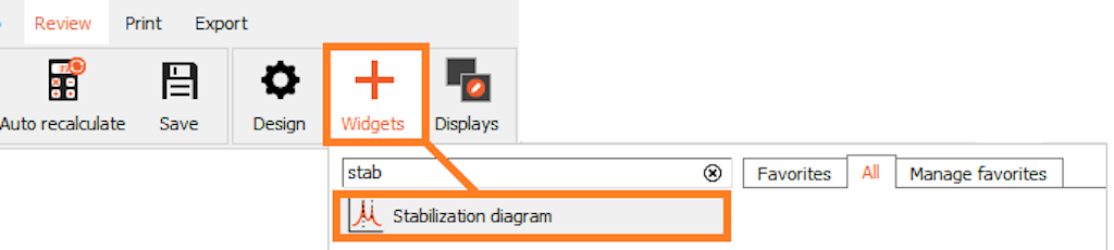 Adding a Stabilization diagram to the Review display