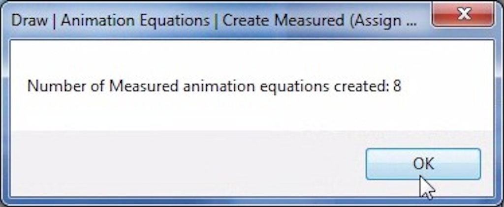 Measured animation created