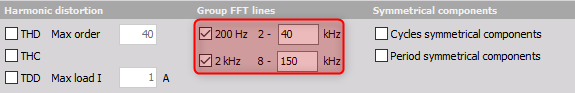 Group FFT lines in the power module Group FFT lines in the power module