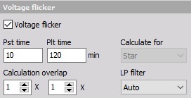 Voltage flicker options in the power module Voltage flicker options in the power module