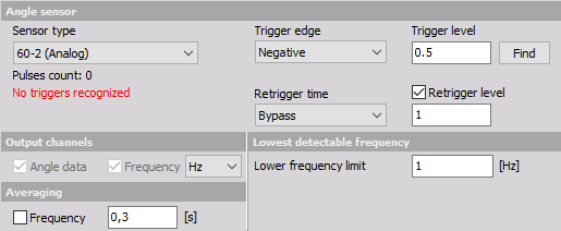 Angle sensor math setup Angle sensor math setup