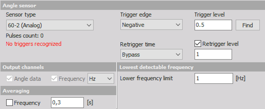 Angle sensor math setup