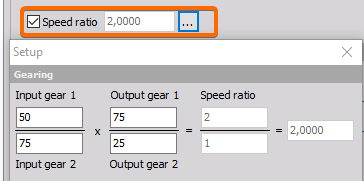 Speed ratio settings, found under Frequency channel setup Speed ratio settings, found under Frequency channel setup