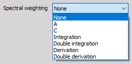 Spectral weighting types supported directly in the Order analysis module Spectral weighting types supported directly in the Order analysis module
