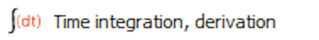 Time integration, derivation math Icon