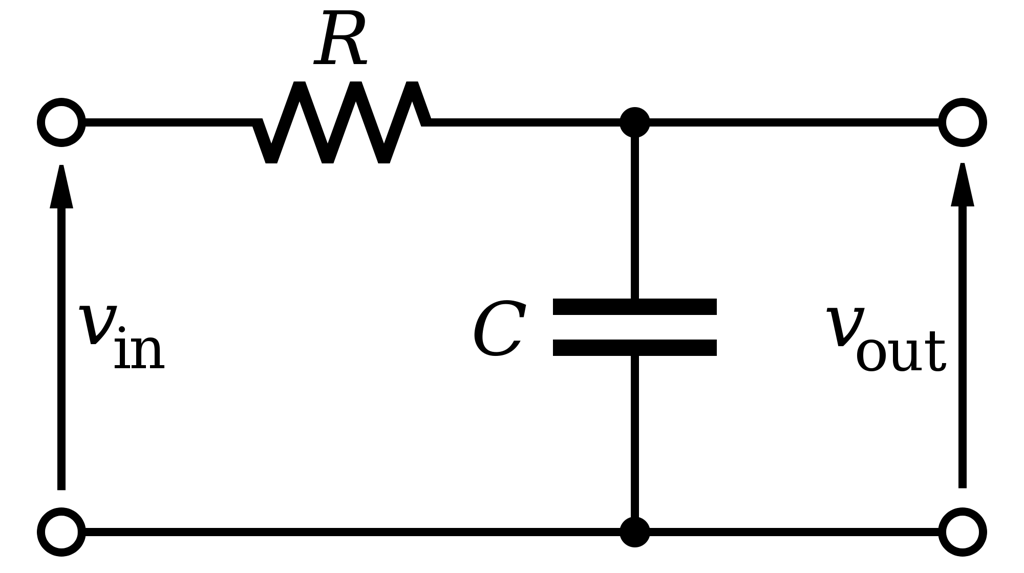 Electrical scheme of a 1st order Low-pass filter Electrical scheme of a 1st order Low-pass filter