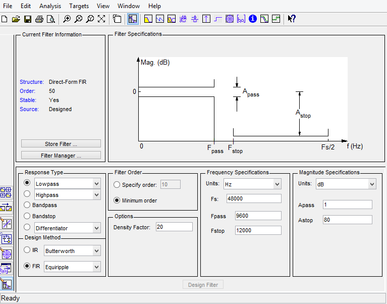 Matlab Filter Design & Analysis Tool Matlab Filter Design & Analysis Tool
